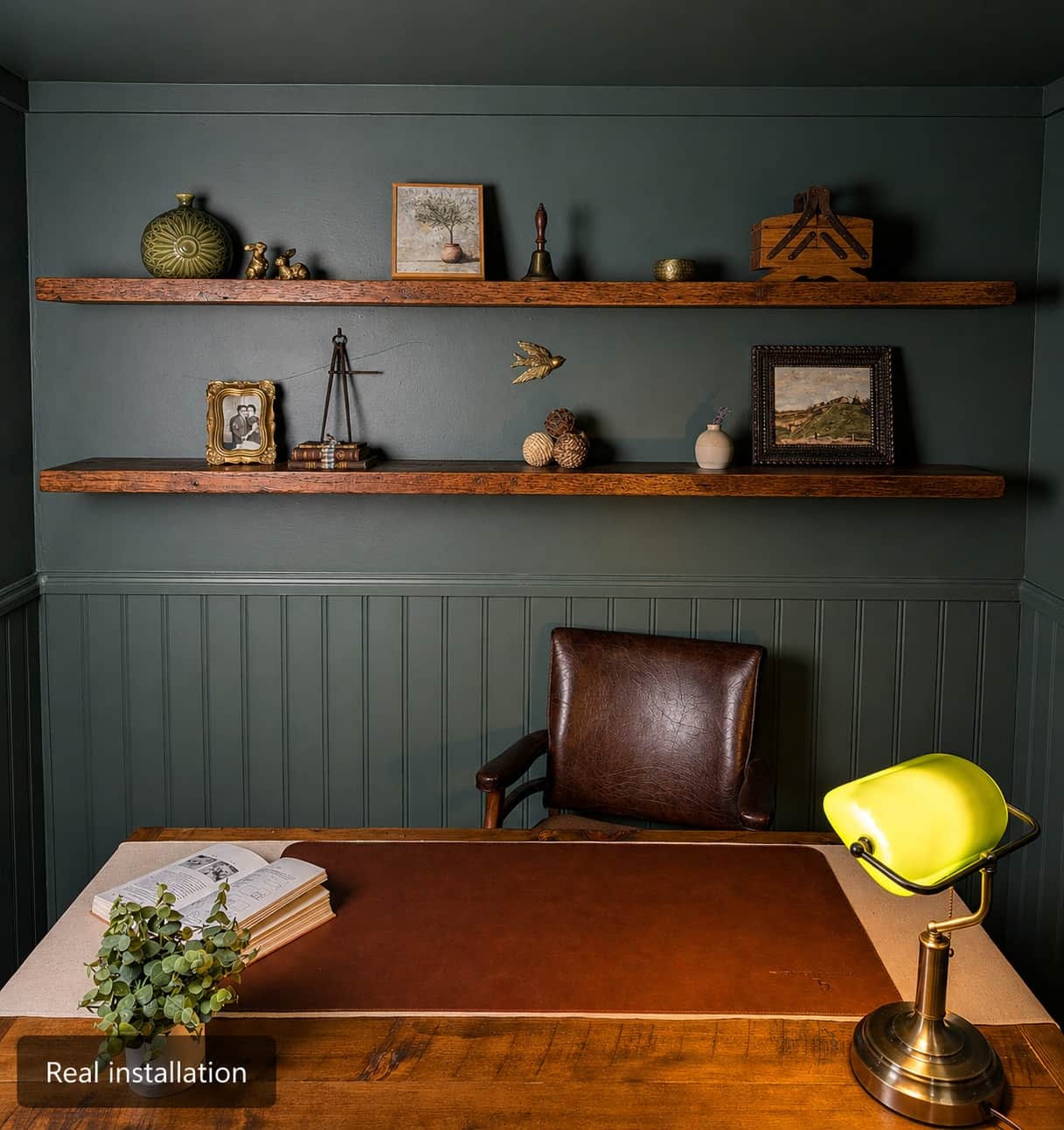Real Office Setup Early American Finish